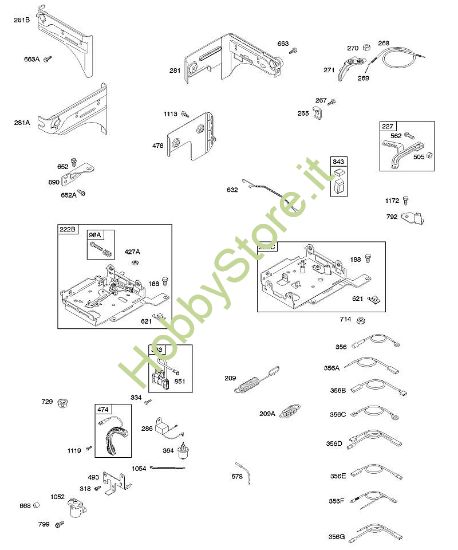 H - Pannelli, comandi, molle, alternatore, cavi B&S - 11 €¦ 110492-0165-E1 brand Stihl